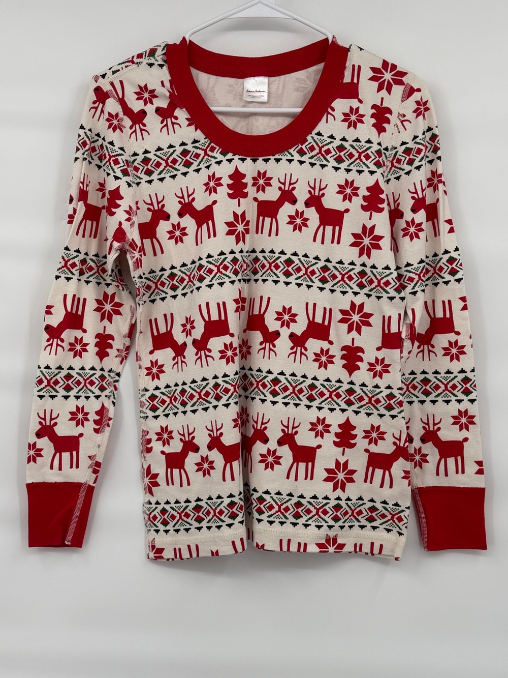 Hanna Andersson Christmas reindeer organic cotton pajama top